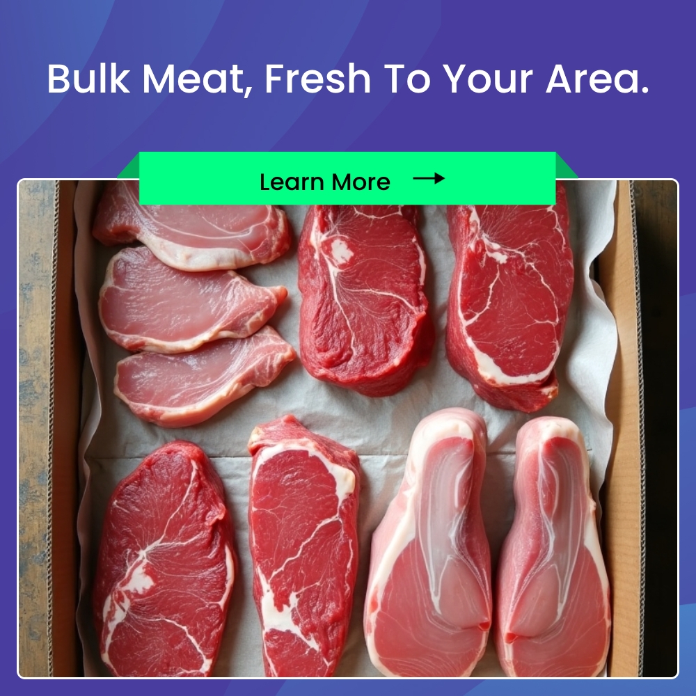 QuickSearches Zenith Facebook ad: Bulk Meat Delivery Nationwide.