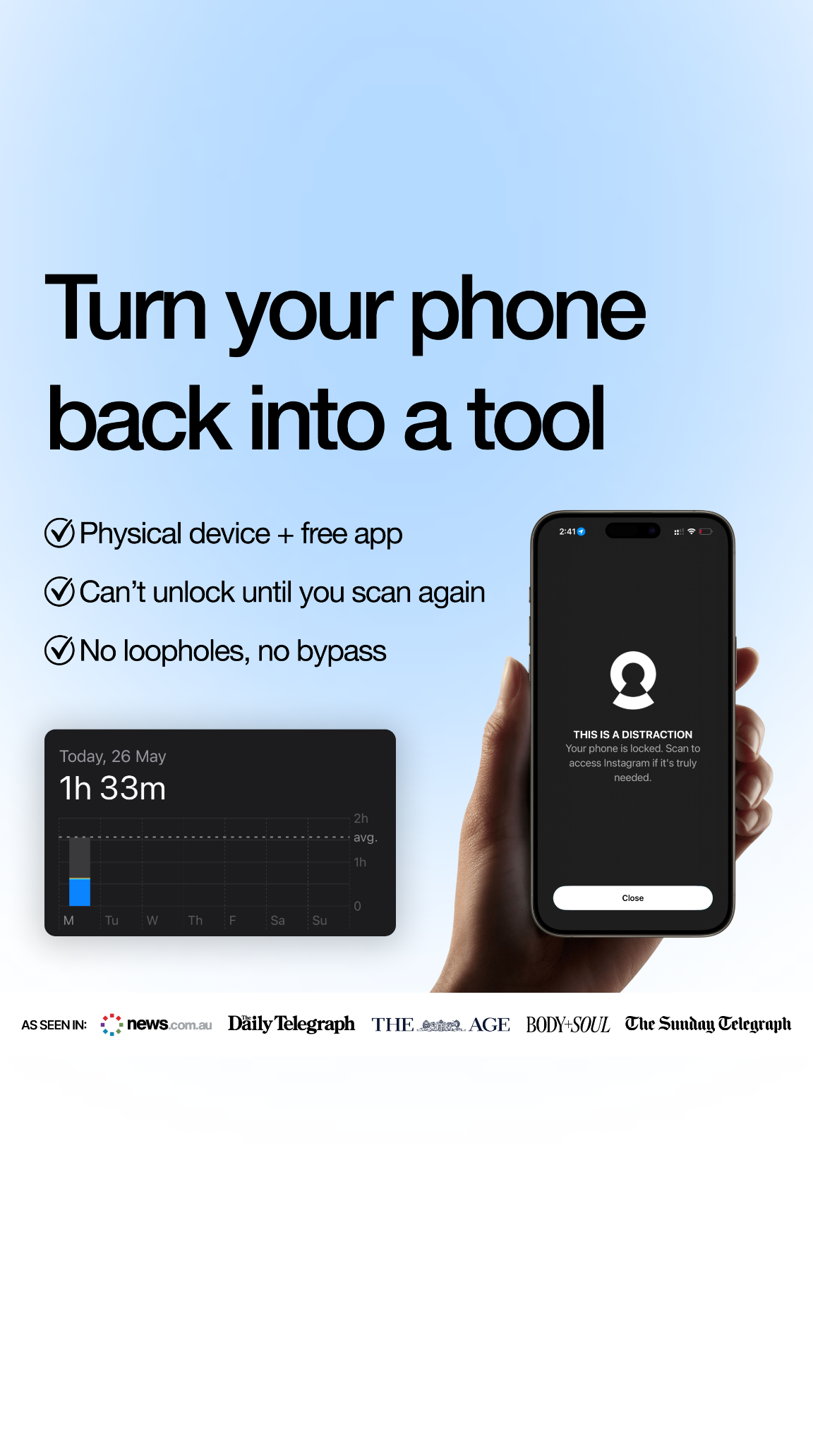 NowLocked - Less Screen Time Facebook ad