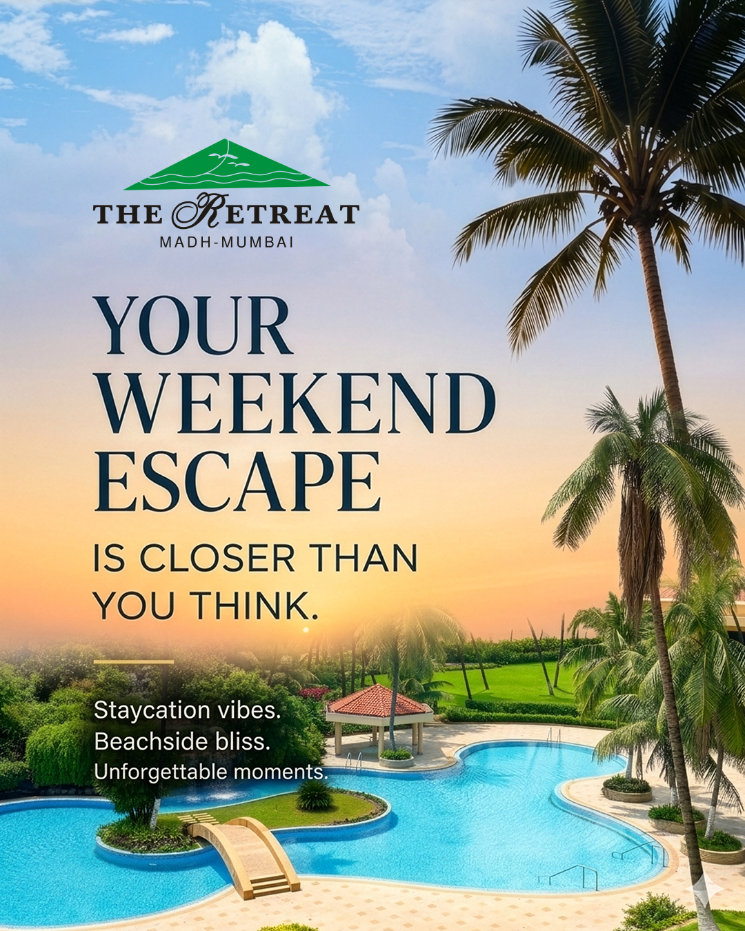 The Retreat Hotel & Convention Centre, Madh Mumbai Facebook ad: Your perfect weekend escape is closer than you…