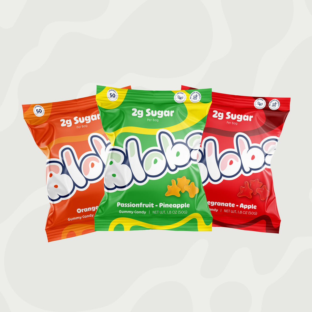 Eat Blobs Facebook ad: Guilt-Free, Flavor-FULL