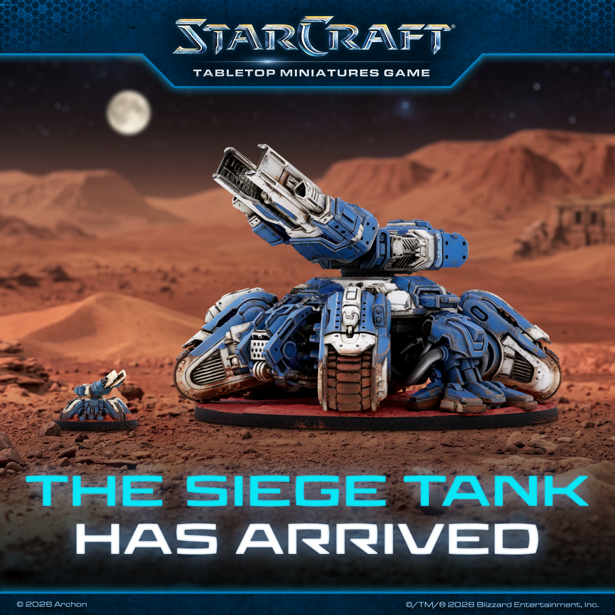 StarCraft: Tabletop Miniatures Game Facebook ad: Pre-order the Siege Tank