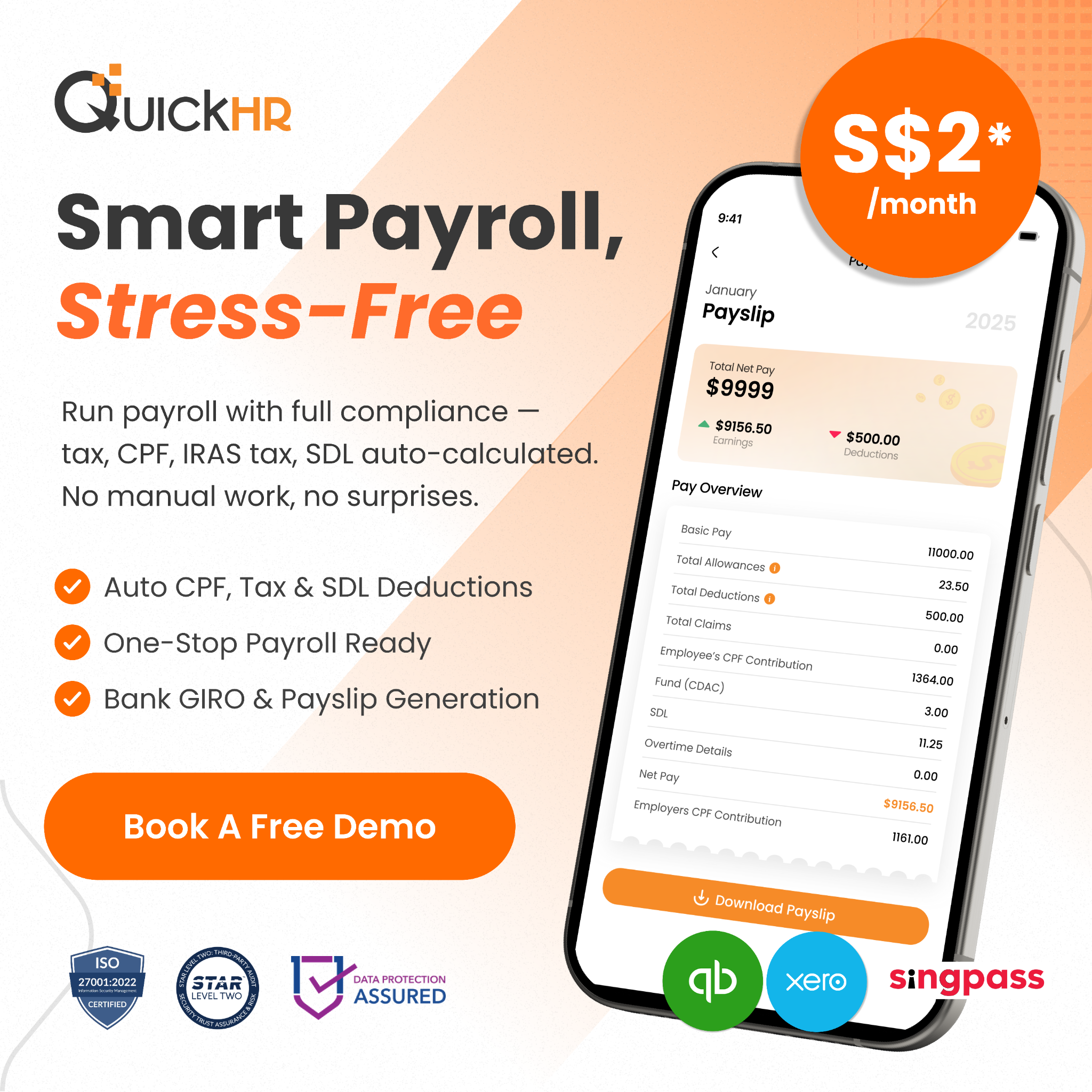 QuickHR Facebook ad
