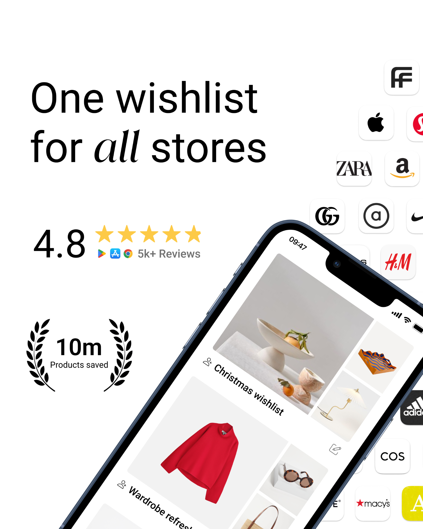 Moonsift Facebook ad: One wishlist for all stores