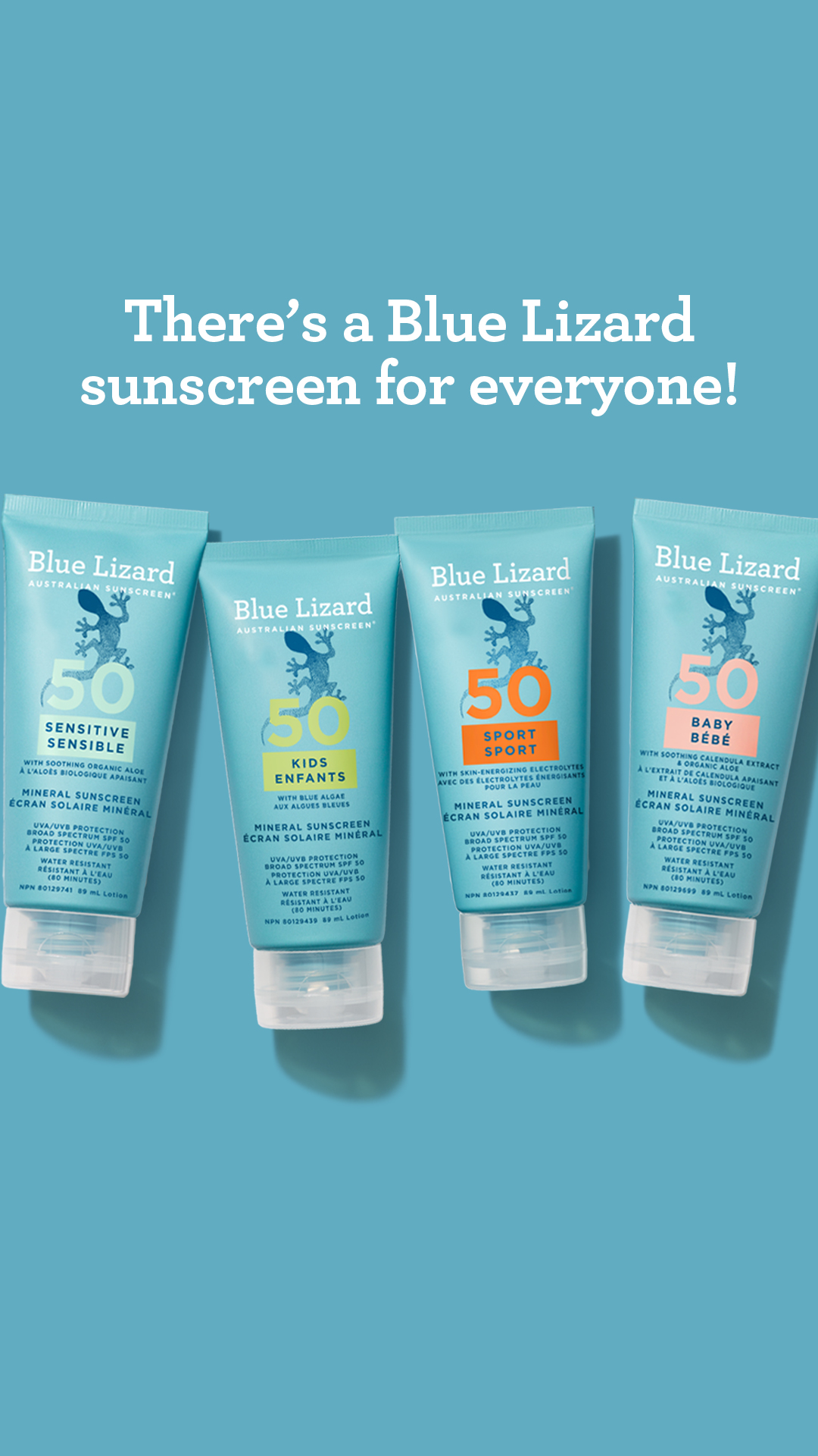 Blue Lizard Sunscreen Facebook ad