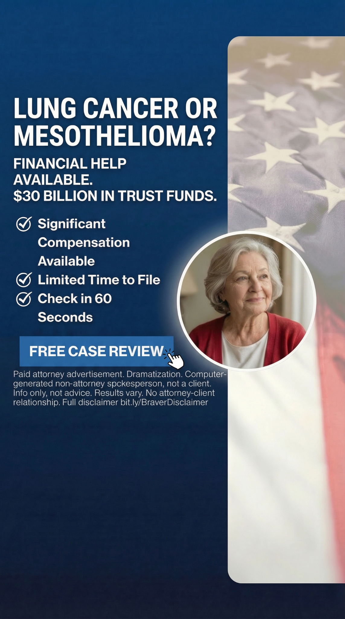 Lung Cancer or Mesothelioma Compensation Facebook ad