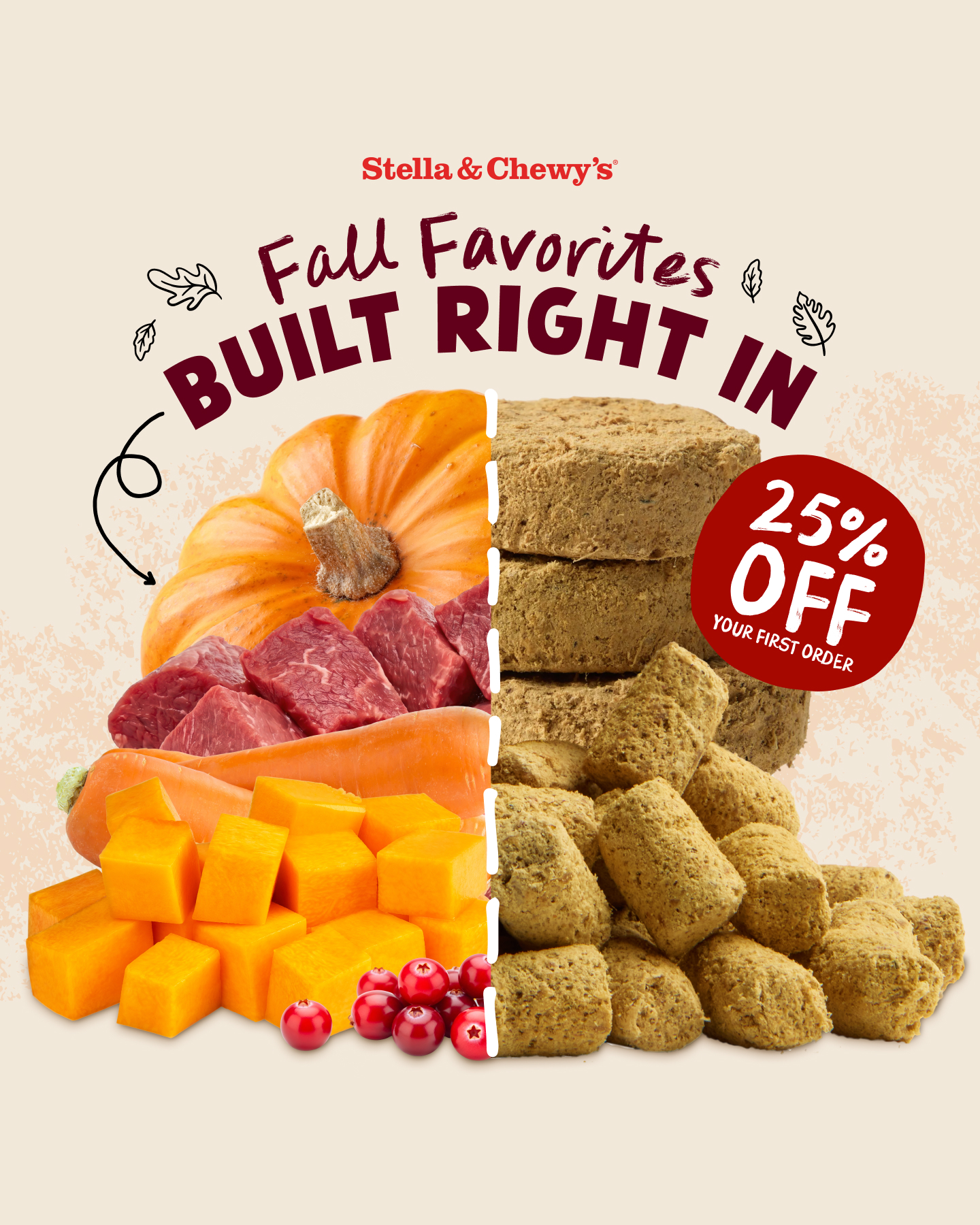 Stella & Chewy's Facebook ad: A Fall Harvest, Made Simple