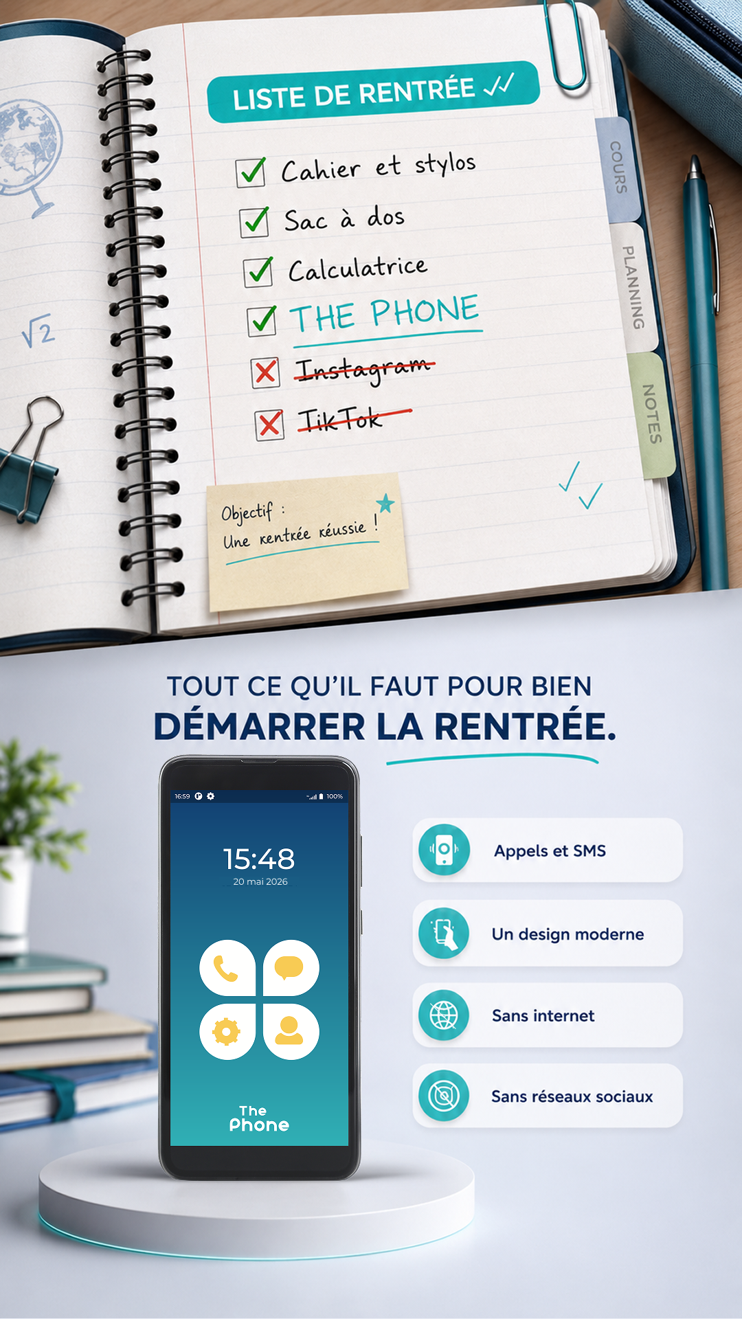 ThePhone Facebook ad: Une rentrée de plus sans réseaux sociaux
