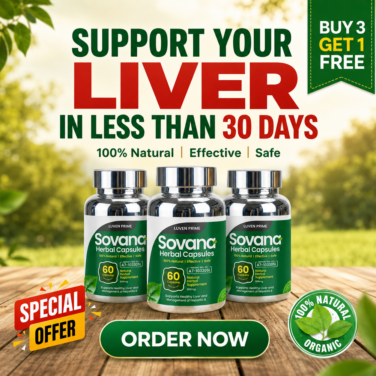 Sovana Herbal Capsules Facebook ad