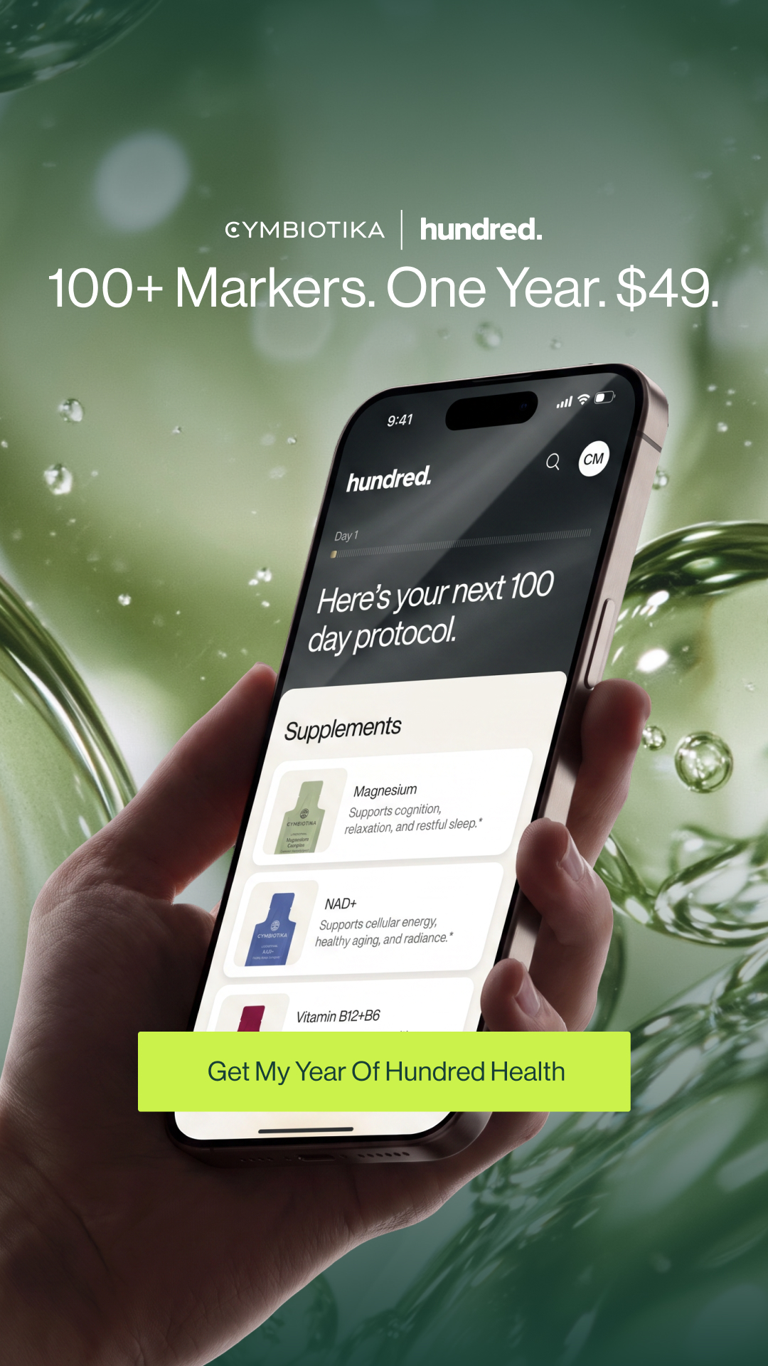 Cymbiotika Facebook ad: Make Your Routine Measurable
