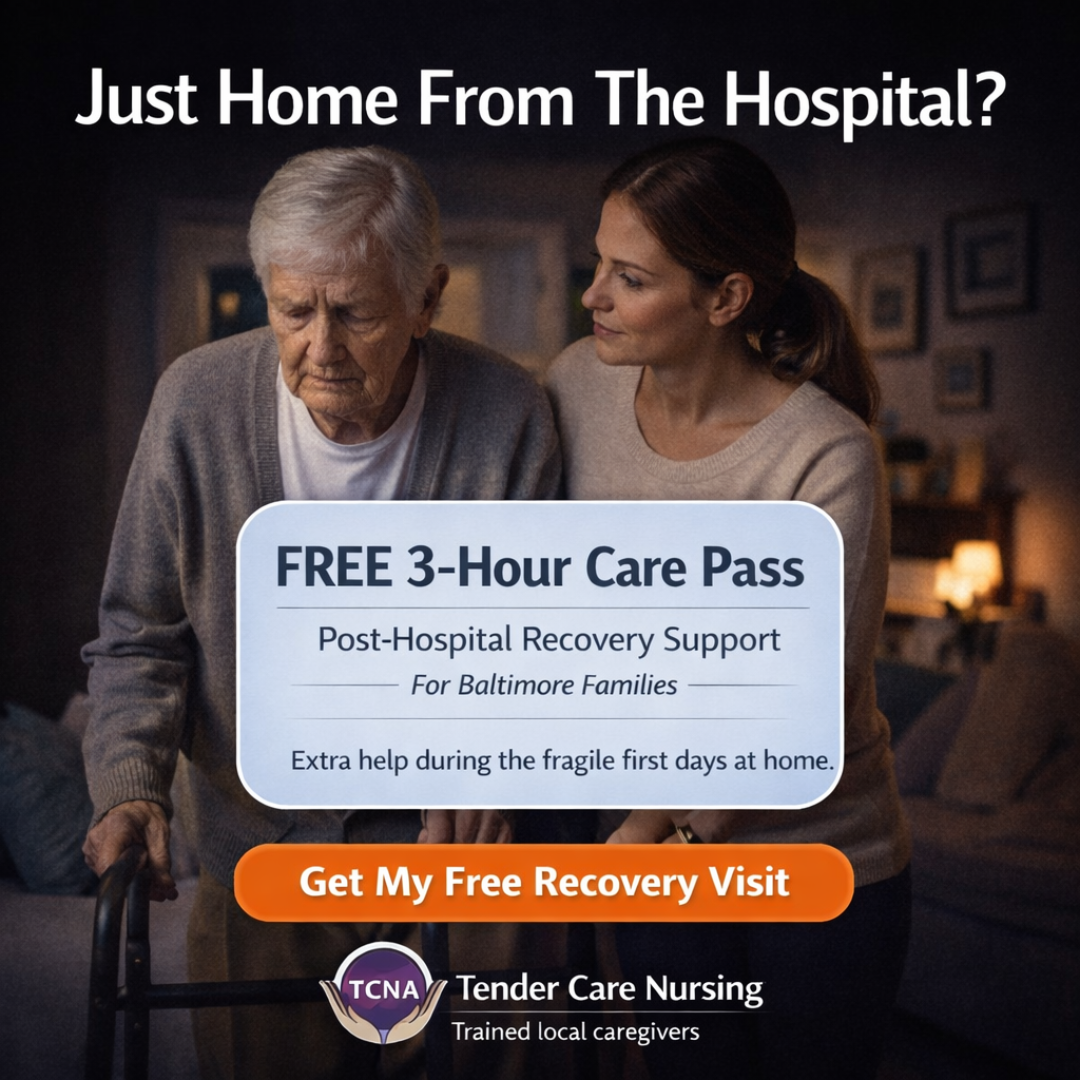 Tender Care Nursing Agency Towson MD Facebook ad: Extra Support After Coming Home