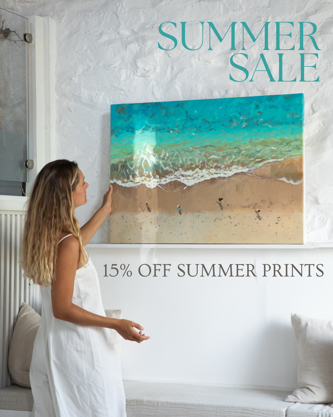 Nina Brooke Art Facebook ad: Summer Sale | 15% OFF