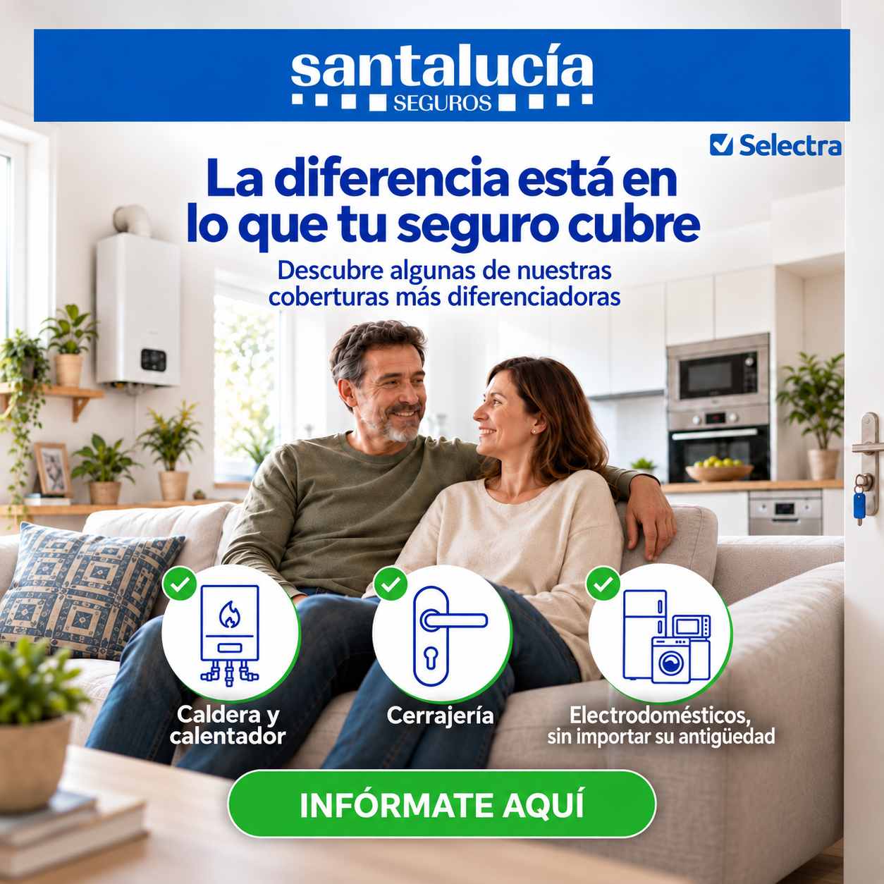 Selectra Facebook ad: El Seguro de Hogar con las mejores coberturas