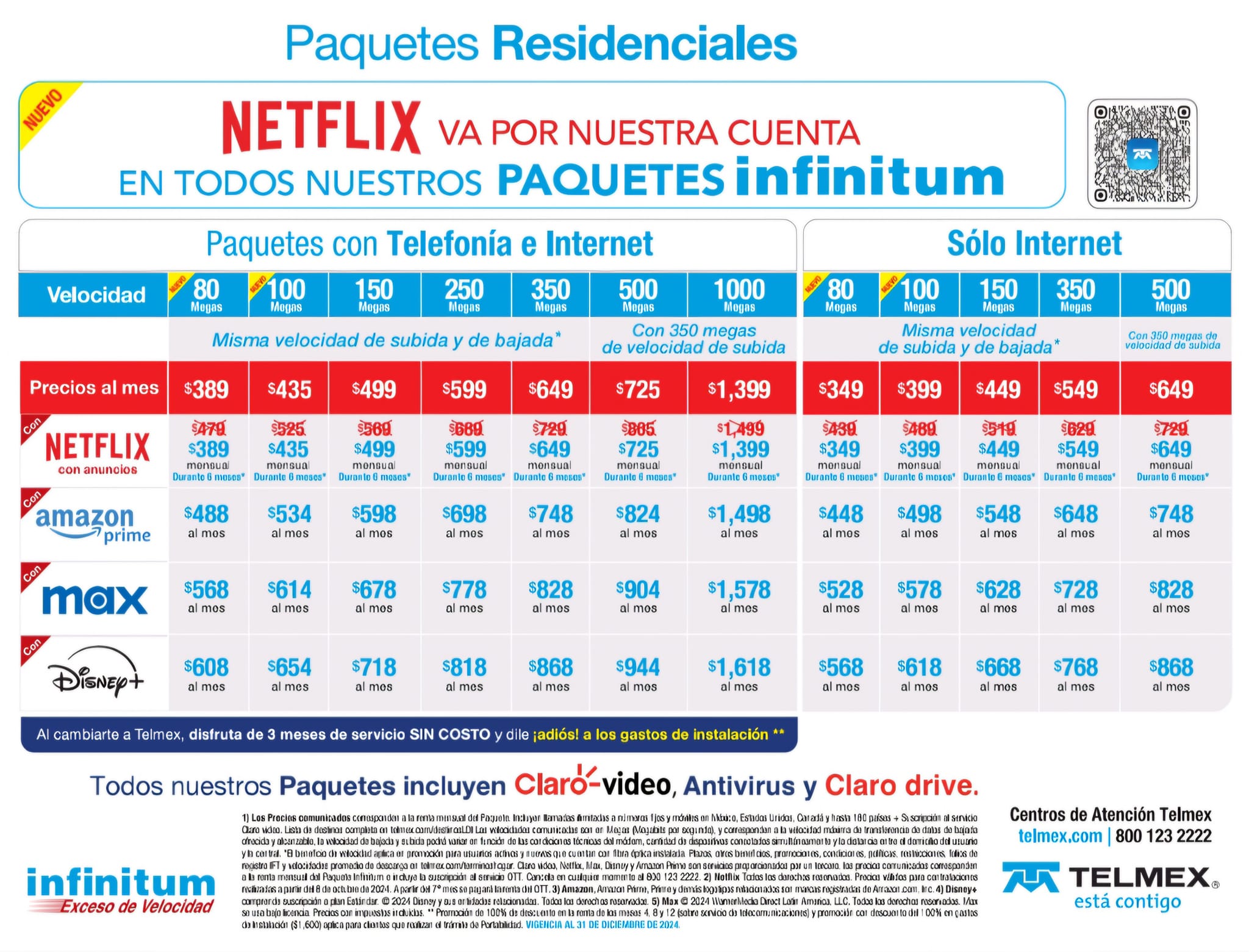 Quintana y Asociados Facebook ad: Cámbiate a Infinitum