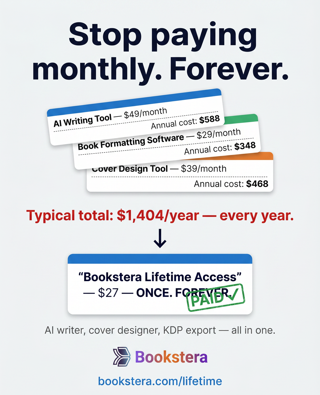 Bookstera Facebook ad