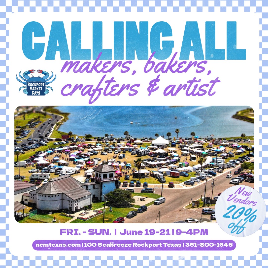 Rockport Fulton Market Days Facebook ad: CALLING ALL MAKERS, BAKERS, CRAFTERS & ARTISTS OF…