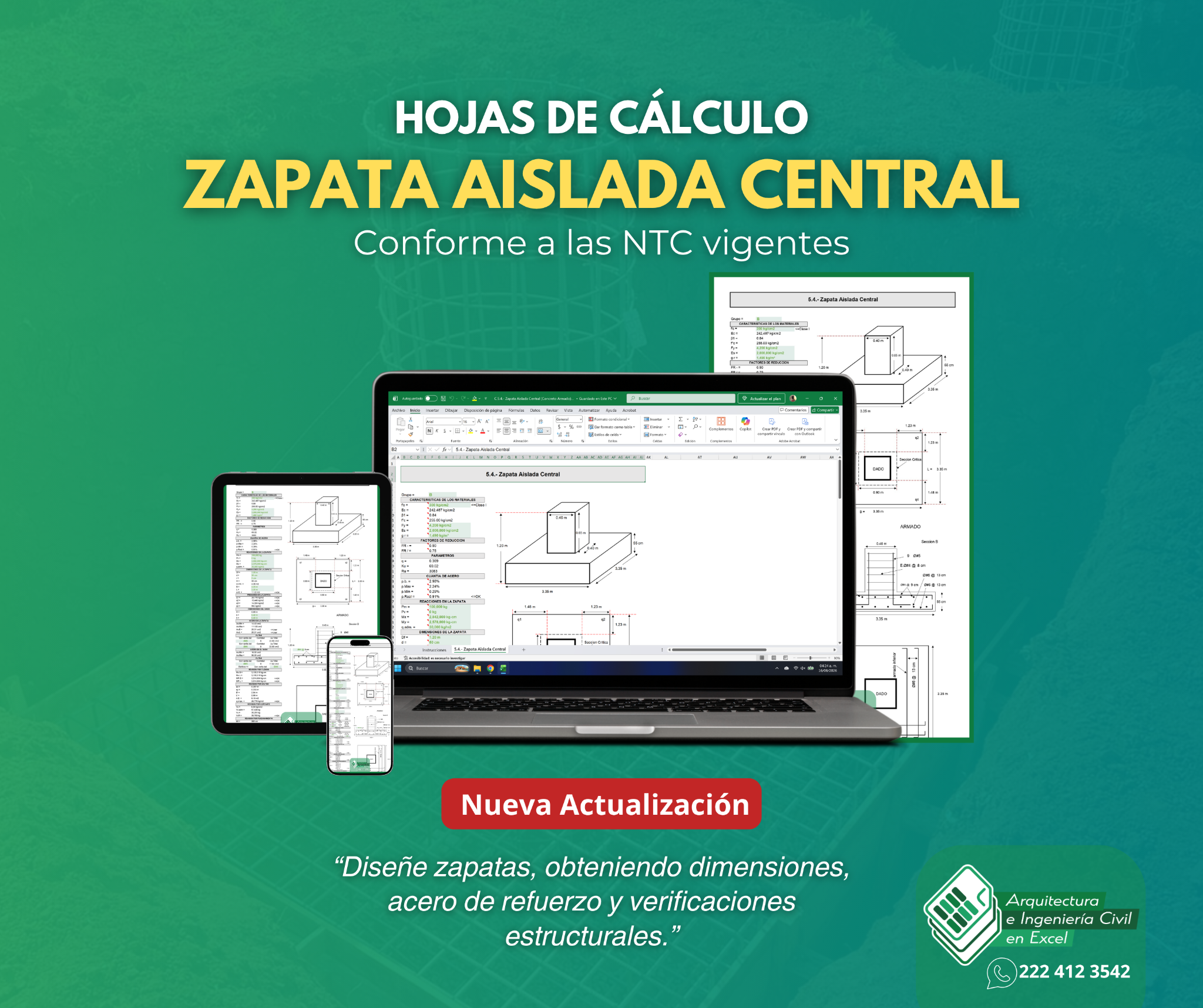 Arquitectura e Ingeniería Civil en Excel Facebook ad: Todo lo que necesitas para agilizar tu diseño…