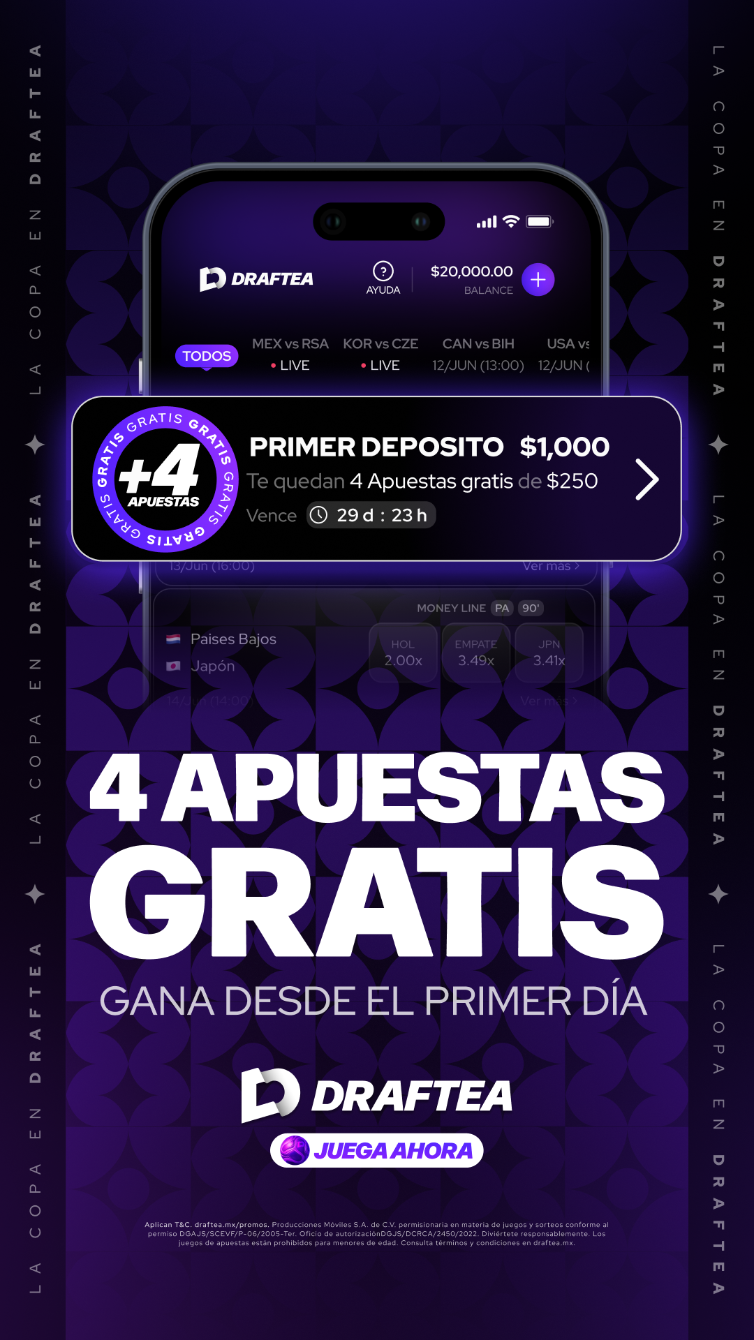 Draftea Mexico Facebook ad
