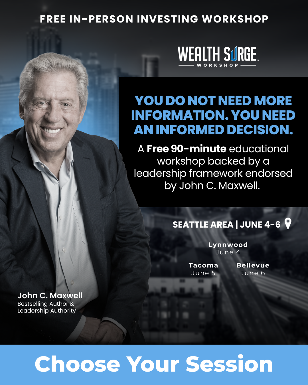 Wealth Surge Workshop Facebook ad