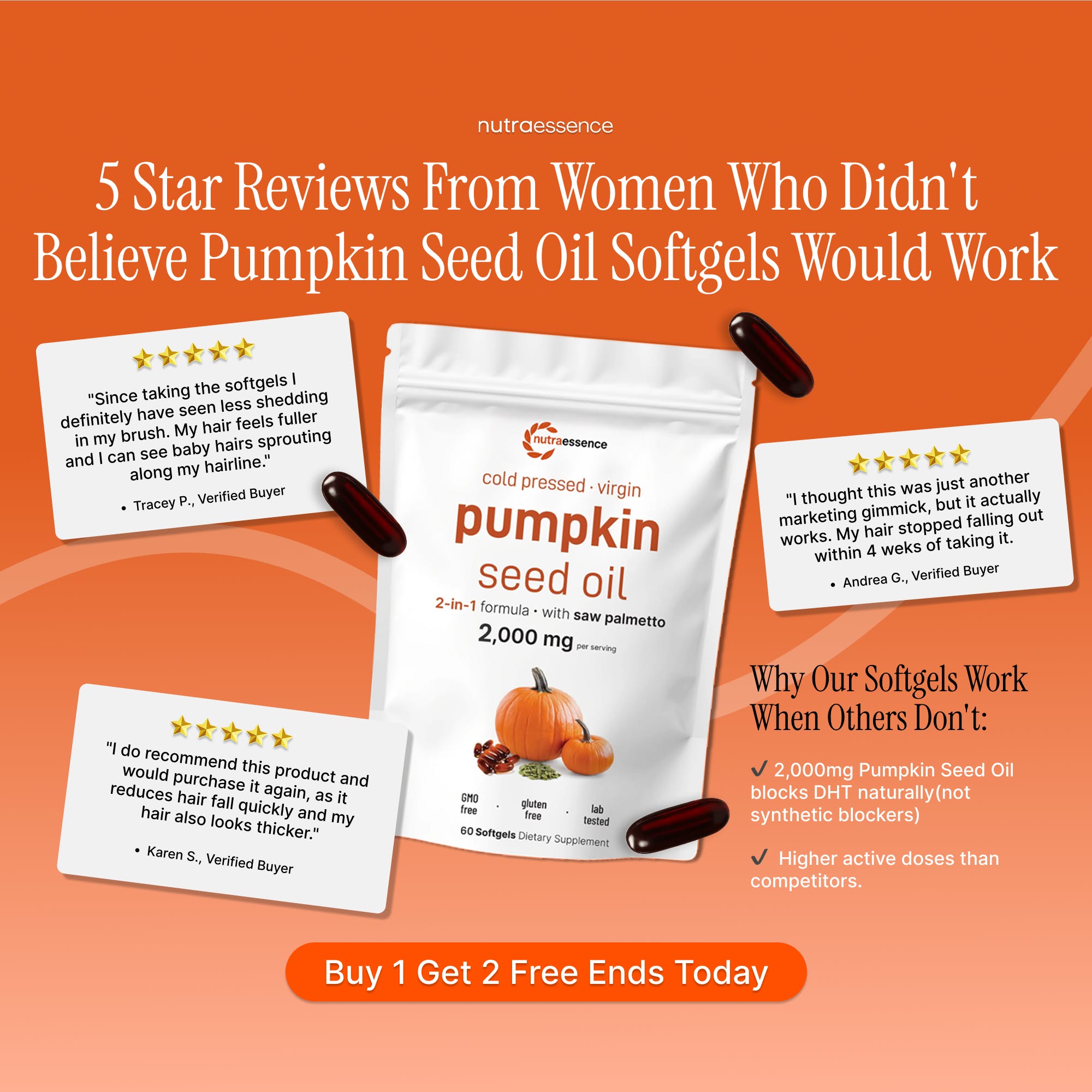Amelia Thompson Facebook ad: Skeptical About Pumpkin Seed Oil Softgels? You Need To…