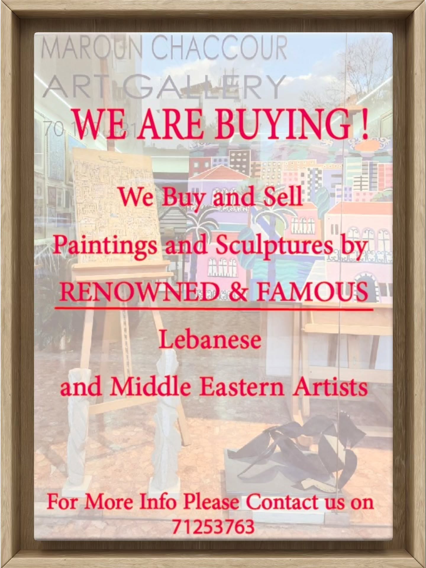 Maroun Chaccour ART Gallery Facebook ad from Jan 30, 2026