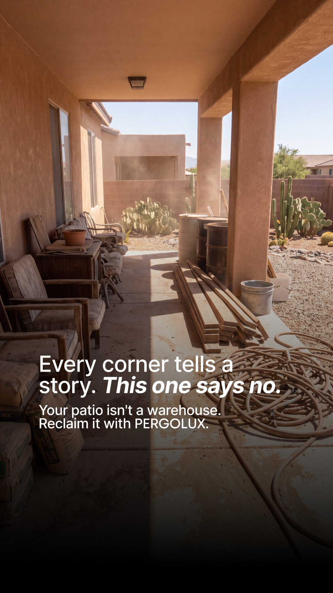 pergolux.au Facebook ad: Make More of Your Backyard
