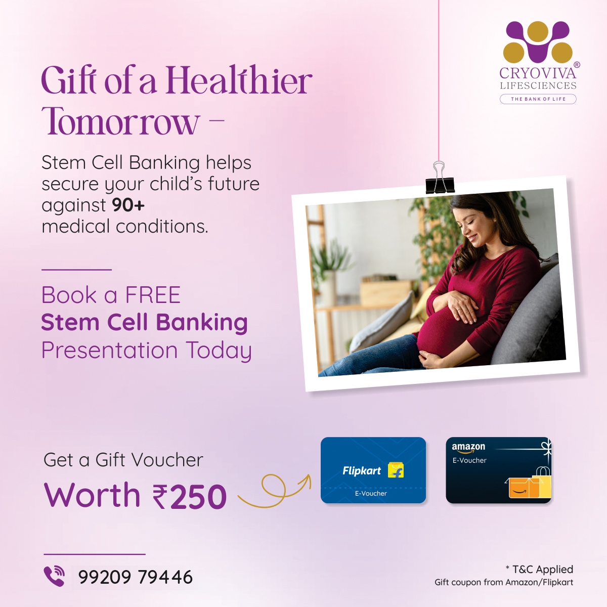 Cryoviva Life Sciences Facebook ad: Enroll Now For Stem Cell Banking
