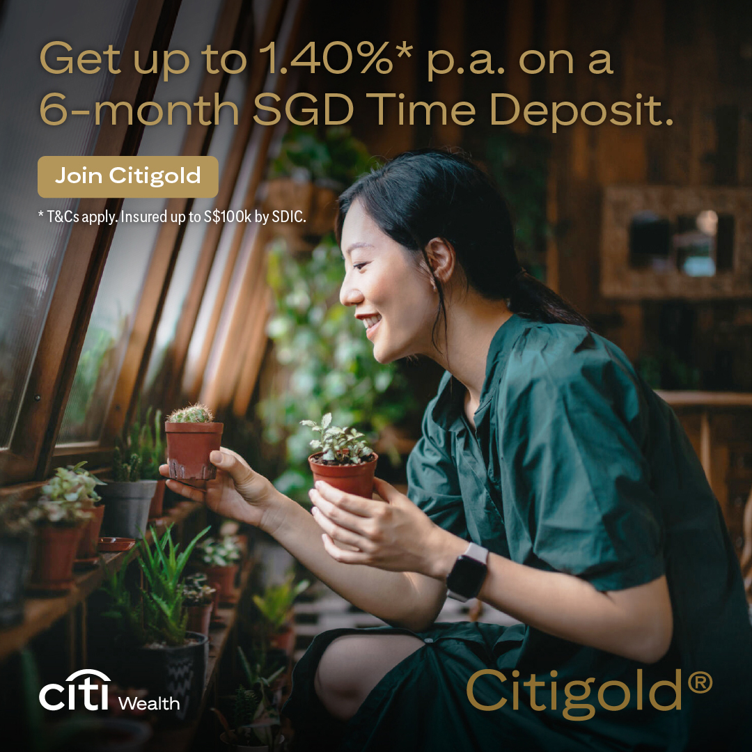 Citi Singapore Facebook ad: 6-month SGD Time Deposit