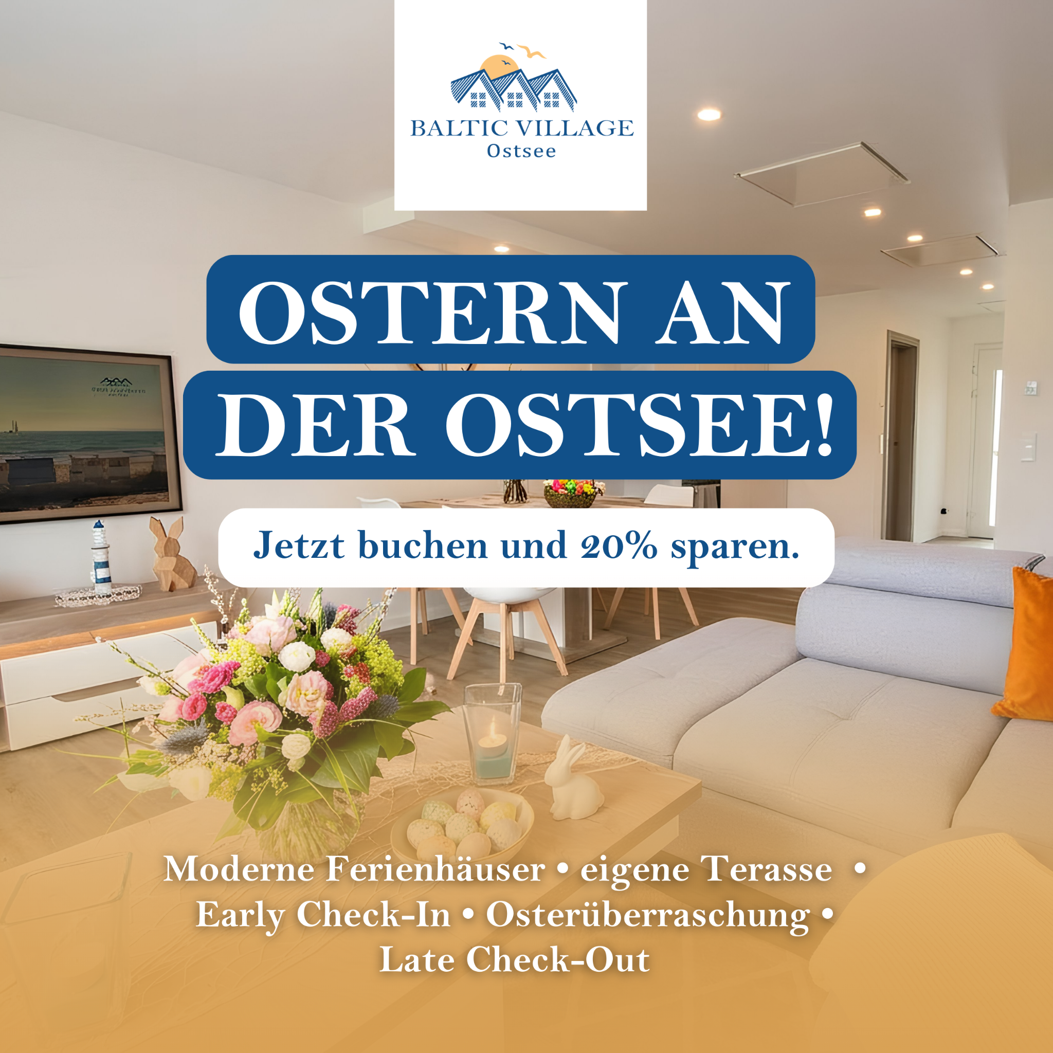 Baltic Village Ostsee Facebook ad: Ostern an der Ostsee