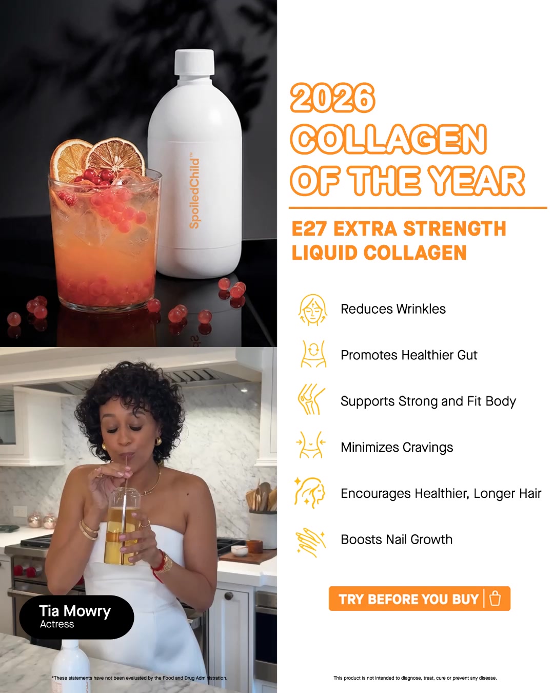 Tia Mowry Facebook ad: Try A Full Size Product Before You Buy
