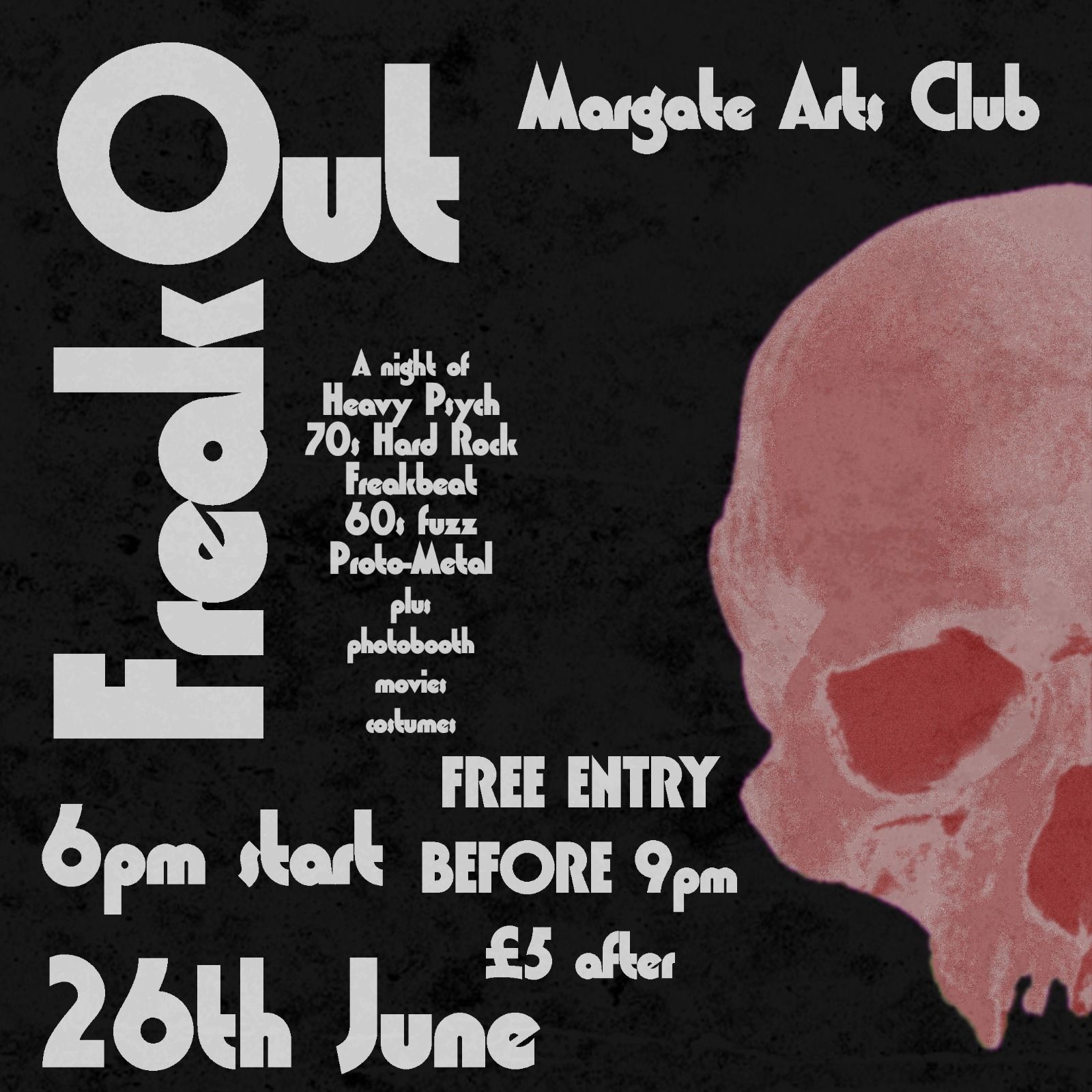 Freak Out Facebook ad: Freak Out - 60s and 70s hard rock and heavy metal