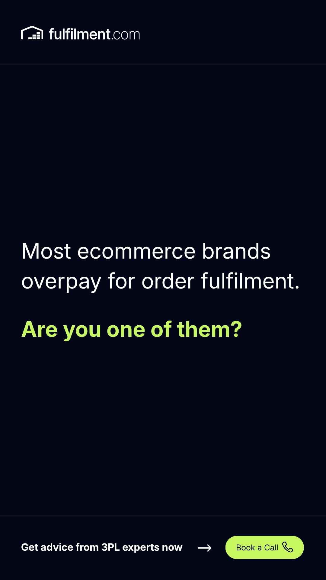 fulfilment.com Facebook ad