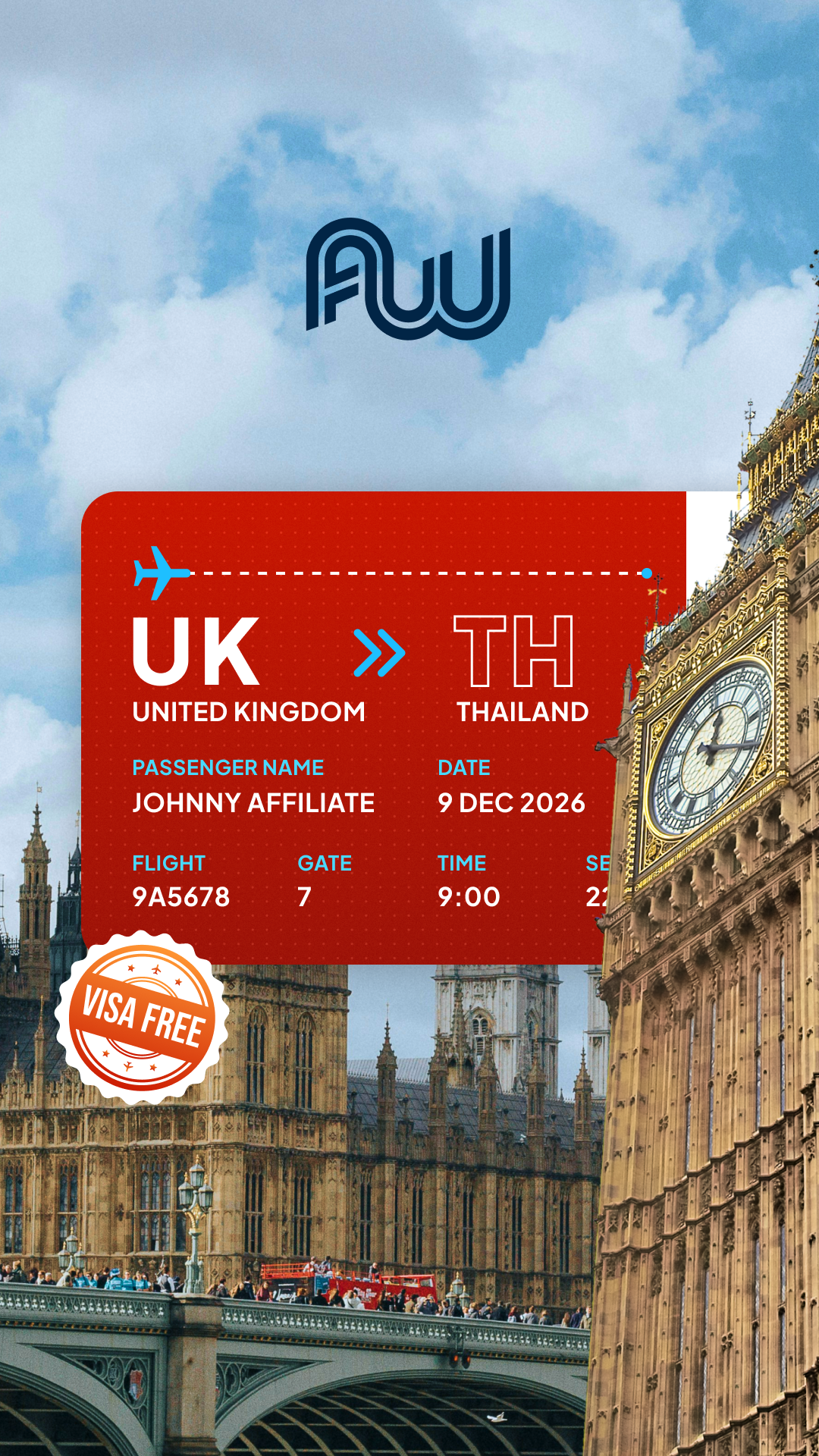 Affiliate World Conferences Facebook ad: Next stop: Bangkok. The industry is boarding.