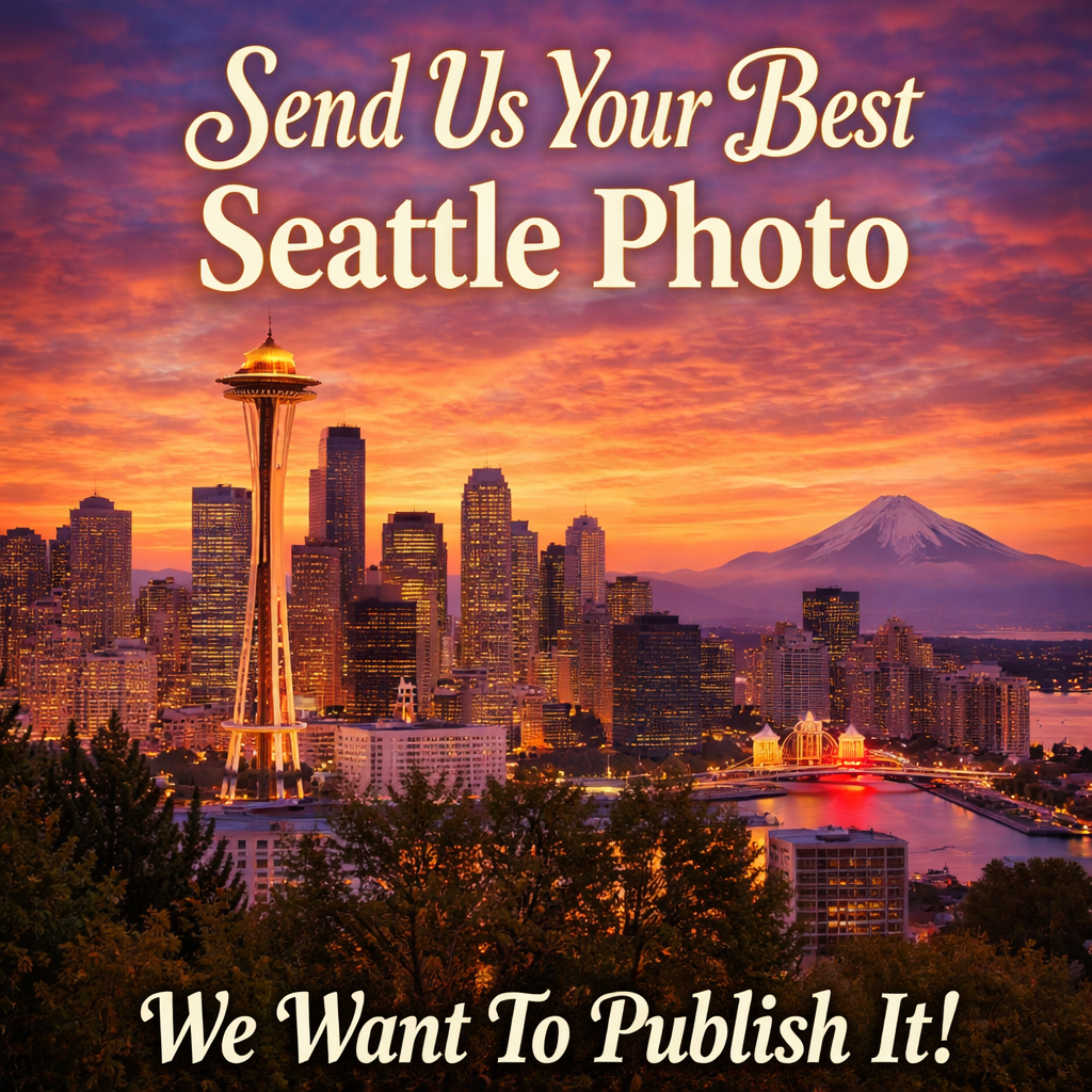 Silent Spark Press Facebook ad: Send Us Your Seattle Photo