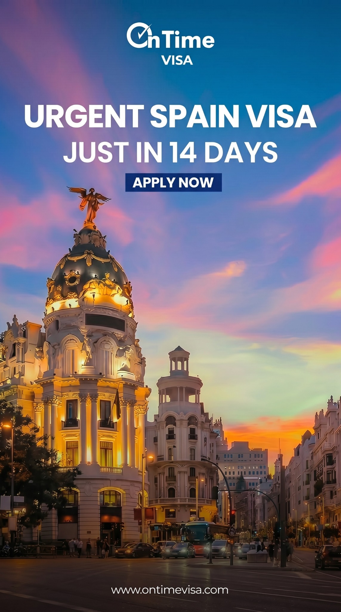 OnTime Visa Facebook ad: Book your Appointment Now!