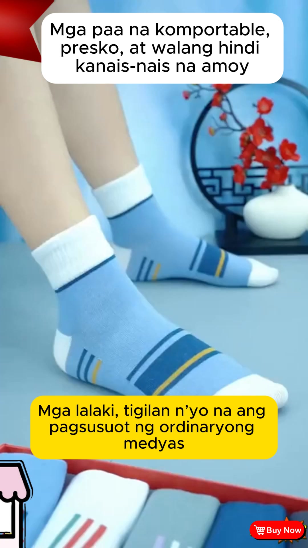 Rinako Shop Facebook ad: Men’s anti-odor sports socks