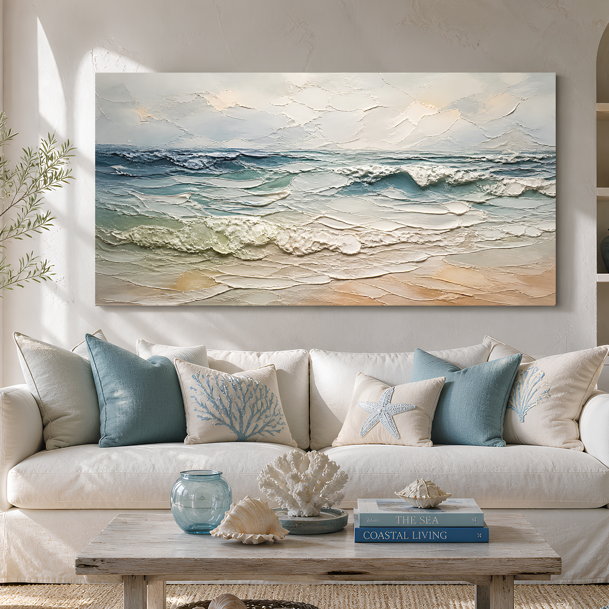 Tailored Canvases - Personalized Art Facebook ad: Serene Horizon Waves | Made in the USA | Ships Fast