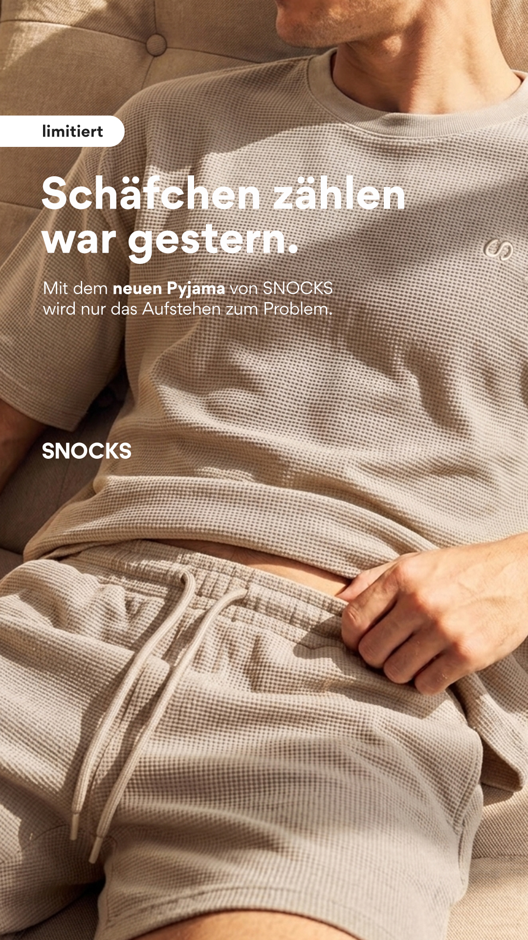 Snocks Facebook ad: Schlafanzug shoppen