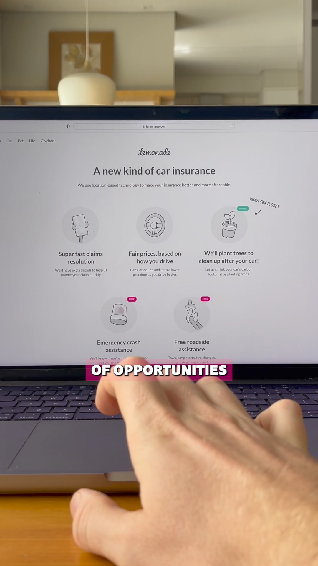 Lemonade Facebook ad: Lemonade Car Insurance
