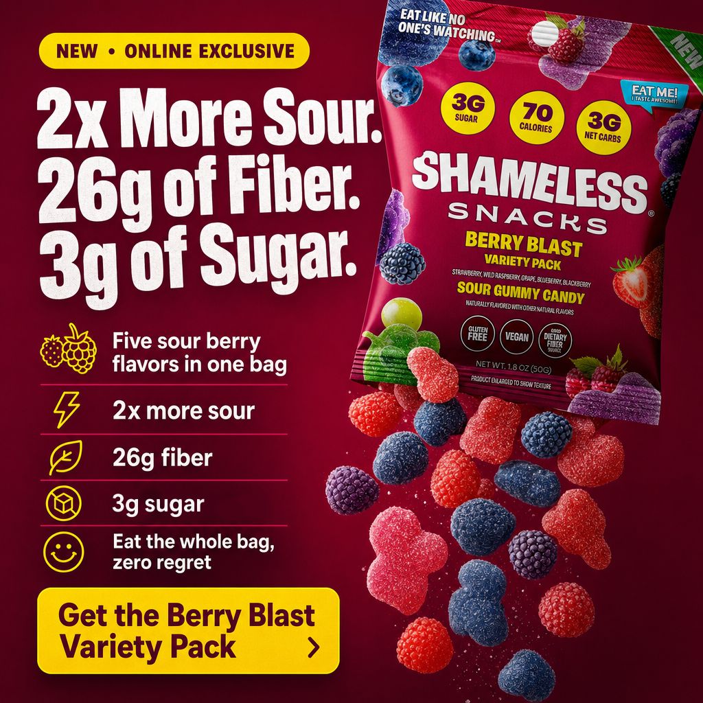 Shameless Snacks Facebook ad