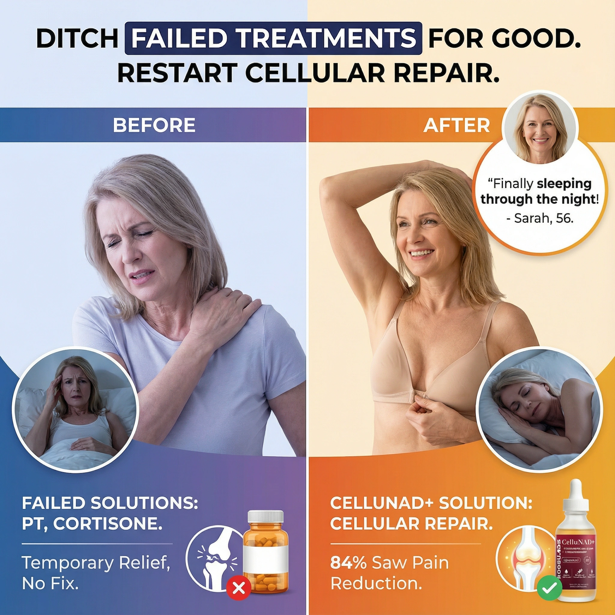 Sarah Mitchell Menopause Joint Expert Facebook ad