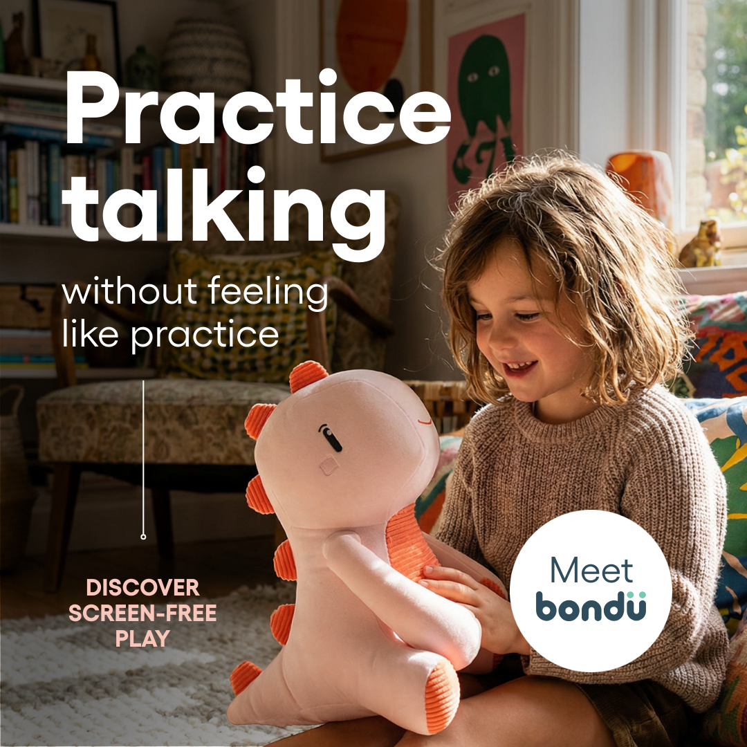 Bondu Facebook ad: Support Speech Through Play