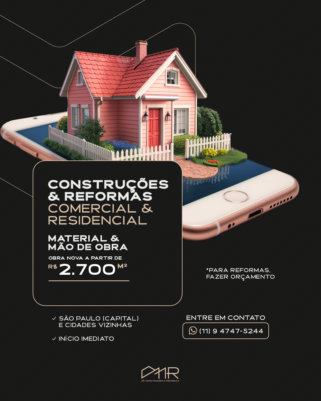 MR Obras Facebook ad from May 22, 2026