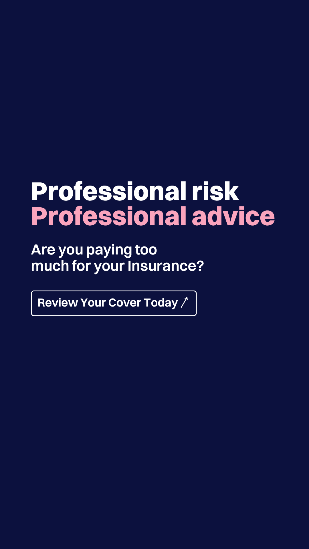 Lighthouse Financial Facebook ad: Are You Paying Too Much for PI Cover?
