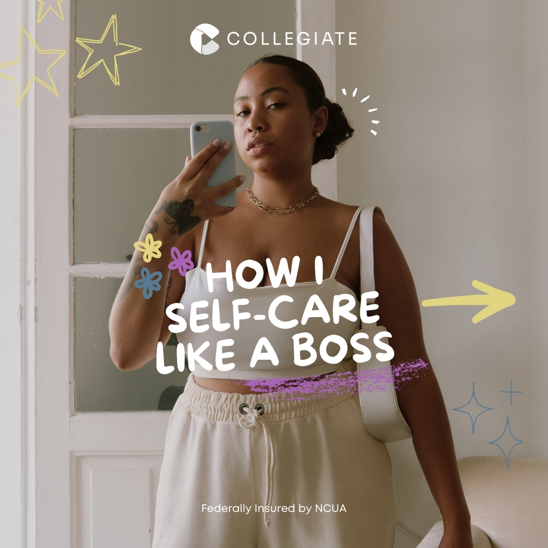 Collegiate Credit Union Facebook ad: Slay this semester w/ Collegiate.