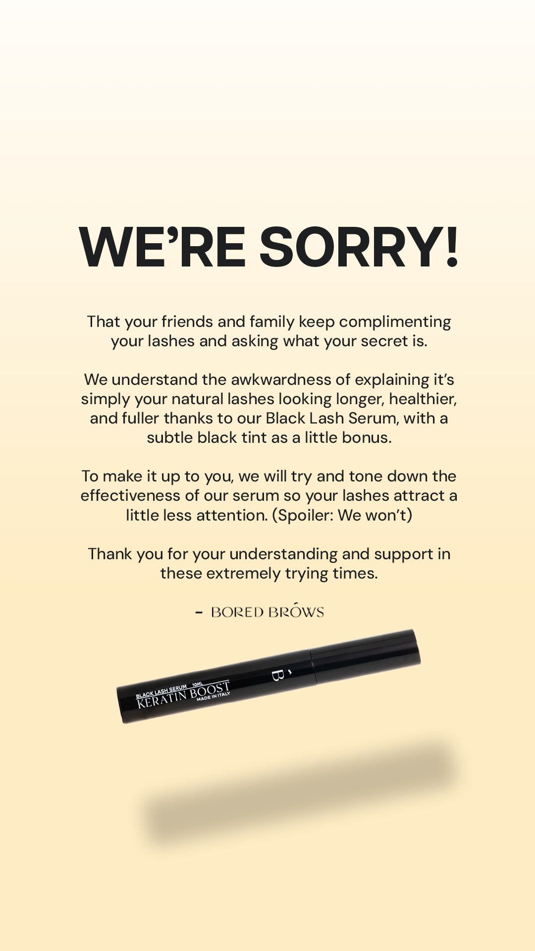 Bored Brows Facebook ad