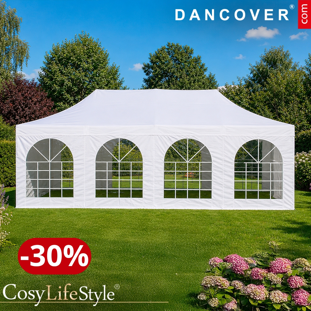 Dancover Facebook ad: FleXtents partytält från endast 3 814 kr