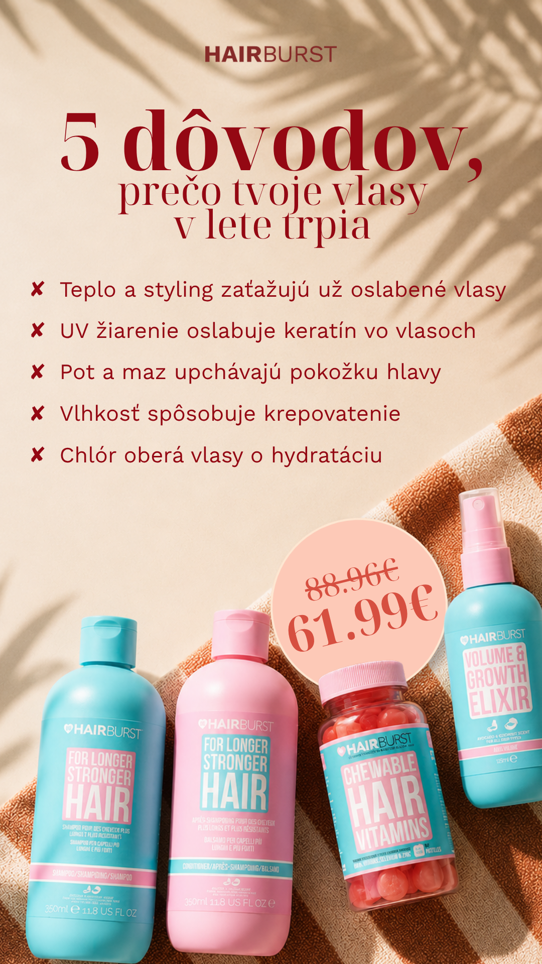 Hairburst SK.CZ Facebook ad