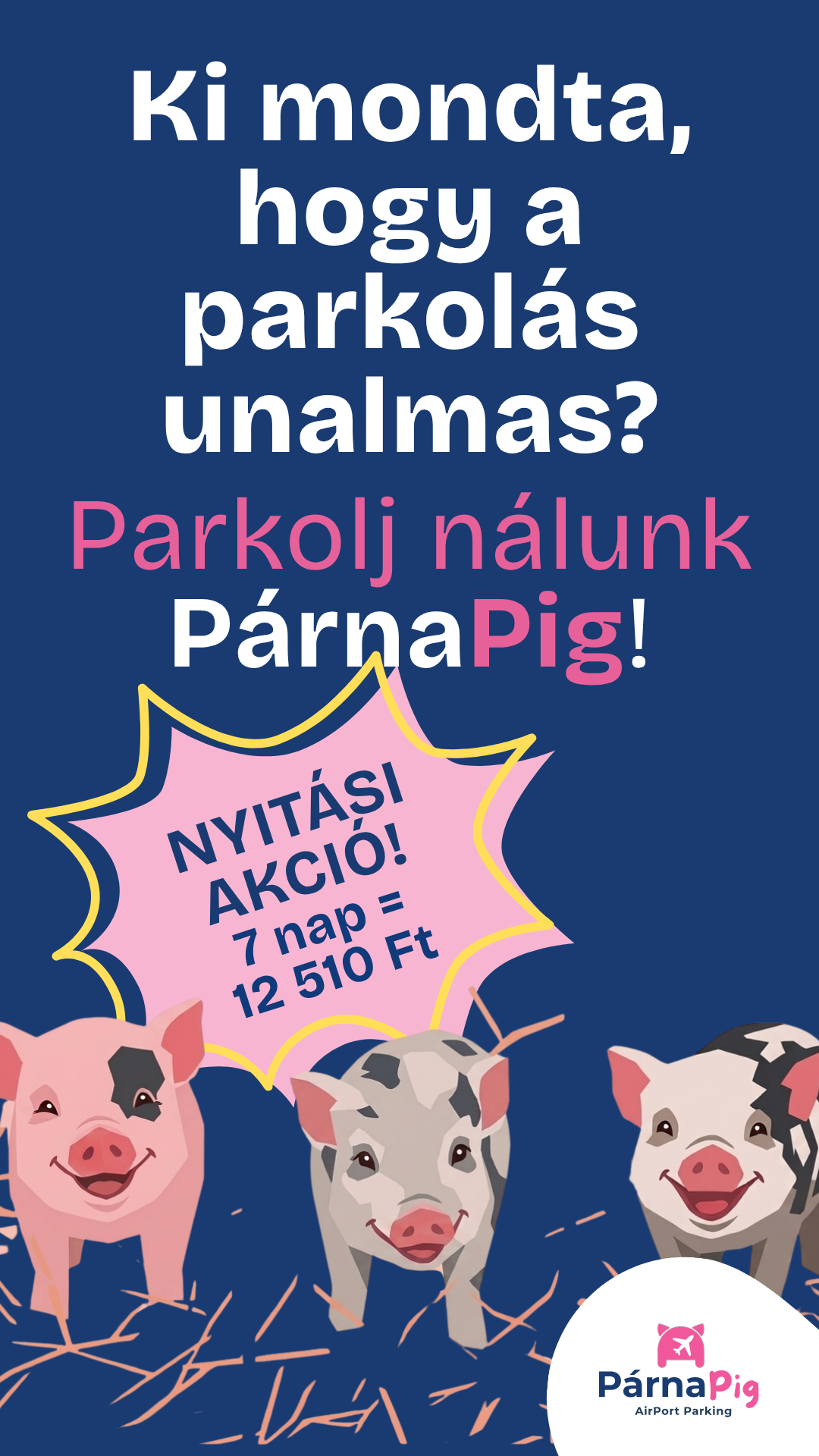 PárnaPig AirPort Parking Facebook ad from Aug 4, 2026