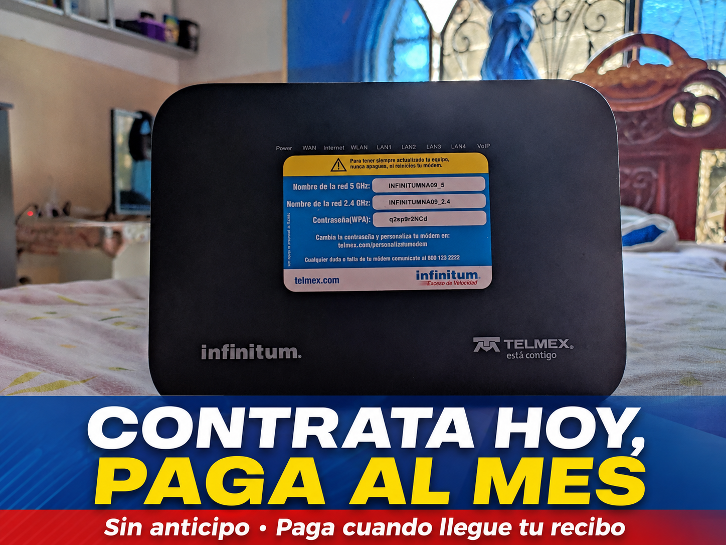 Promotor Telmex Infinitum Facebook ad: SIN ANTICIPO CONTRATA YA