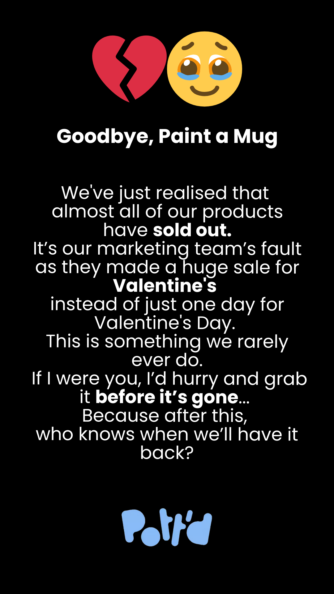 Pott'd Facebook ad